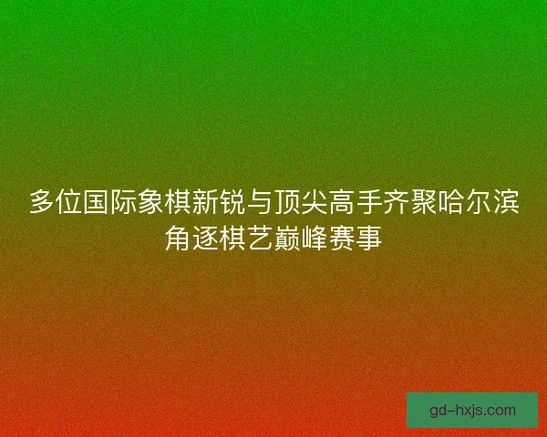 多位国际象棋新锐与顶尖高手齐聚哈尔滨角逐棋艺巅峰赛事