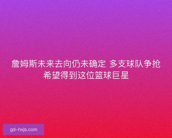 詹姆斯未来去向仍未确定 多支球队争抢希望得到这位篮球巨星