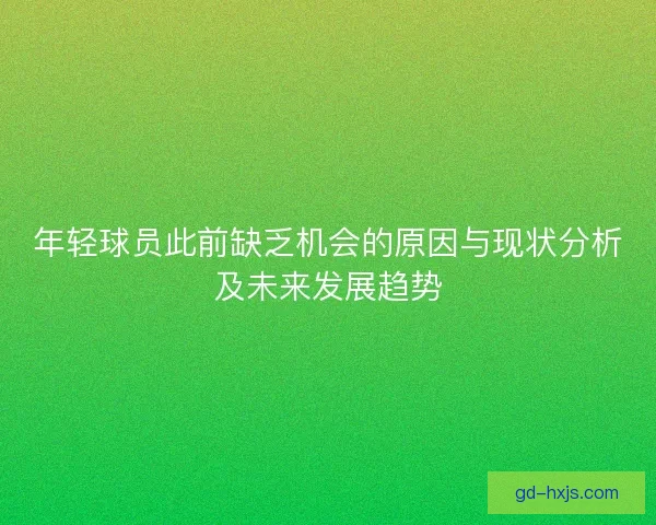 年轻球员此前缺乏机会的原因与现状分析及未来发展趋势